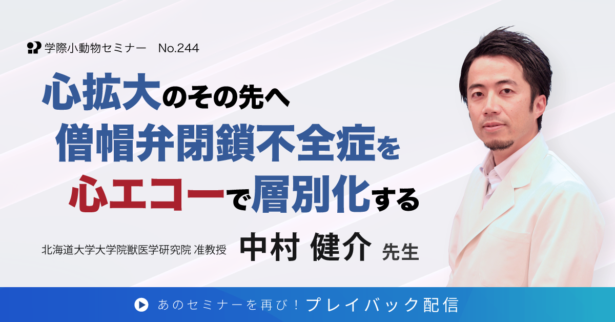 No.PL244　心拡大のその先へ 僧帽弁閉鎖不全症を心エコーで層別化する