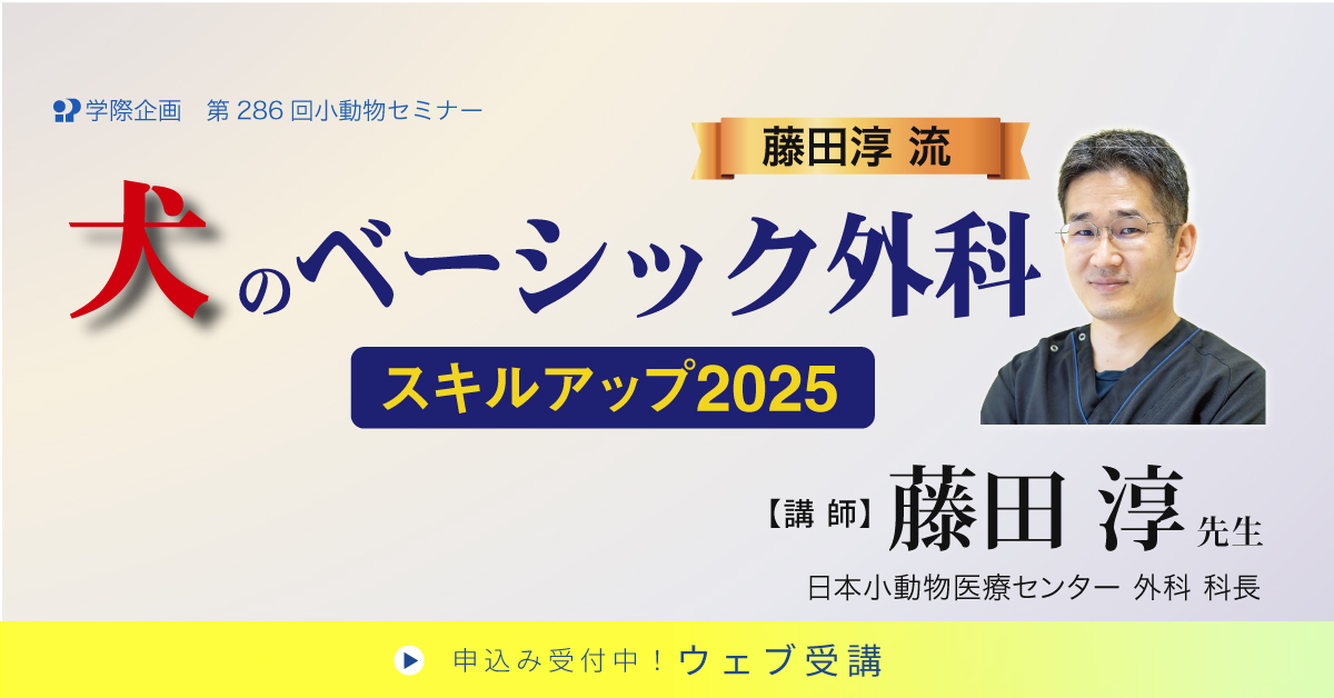 No.286　藤田淳流 犬のベーシック外科スキルアップ2025