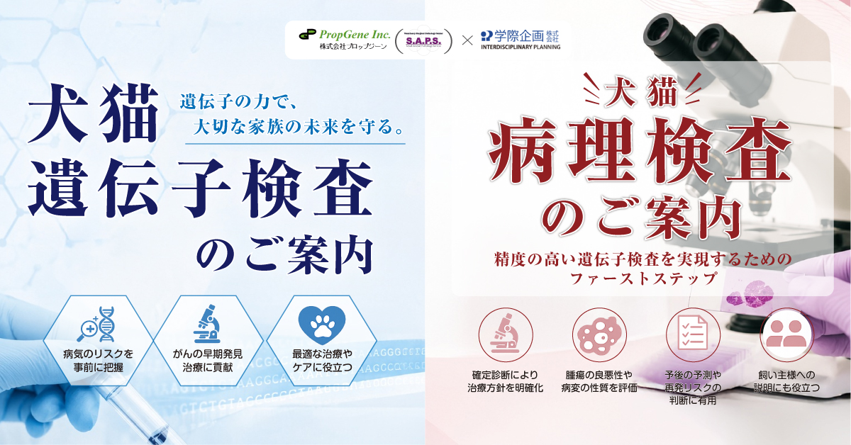 犬猫　遺伝子検査・病理検査のご案内　